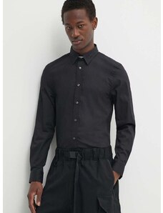 Košulja Diesel S-BENNY-CL za muškarce, boja: crna, slim, s klasičnim ovratnikom, A10617.0QFAV