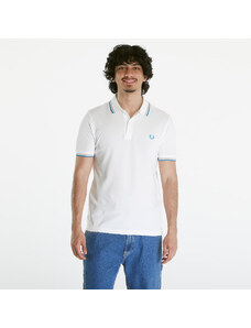 FRED PERRY Twin Tipped Shirt Snow White/ Warm grey/ Ocean