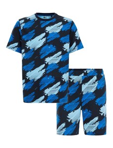 WE Fashion Pidžama set plava / svijetloplava / tamno plava