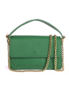Luksuzna Talijanska torba od prave kože VERA ITALY "Minivi", boja zelena, 11x20cm