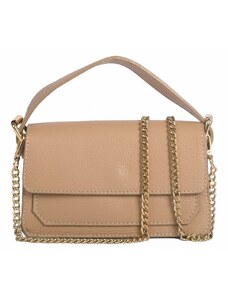 Luksuzna Talijanska torba od prave kože VERA ITALY "Minili", boja taupe, 11x20cm