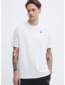 Pamučna majica New Era za muškarce, boja: bijela, s aplikacijom