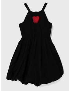 Dječja haljina Pinko Up boja: crna, mini, širi se prema dolje