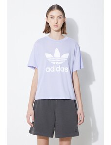 Majica kratkih rukava adidas Originals za žene, boja: ljubičasta, IN8439