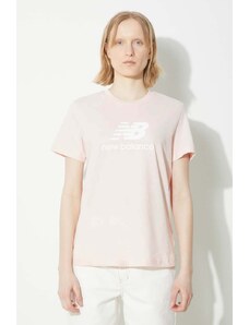 Pamučna majica New Balance Sport Essentials za žene, boja: ružičasta, WT41502OUK