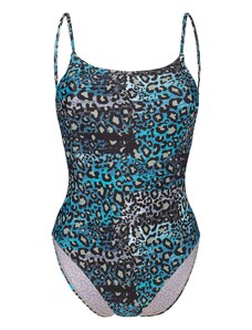 ARENA Sportski kupaći kostim 'WATER PRINT' plava / taupe siva / tamo siva / crna