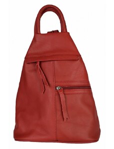 Luksuzna Talijanska torba od prave kože VERA ITALY "Orra", boja crvena, 30x24,5cm