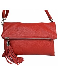 Luksuzna Talijanska torba od prave kože VERA ITALY "Pimma", boja crvena, 18x27cm