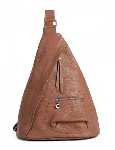 Luksuzna Talijanska torba od prave kože VERA ITALY "Kareya", boja konjak, 38x31cm
