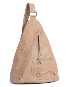 Luksuzna Talijanska torba od prave kože VERA ITALY "Mareya", boja taupe, 38x31cm