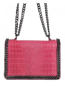 Luksuzna Talijanska torba od prave kože VERA ITALY "Delisa", boja fuksija, 15x23cm