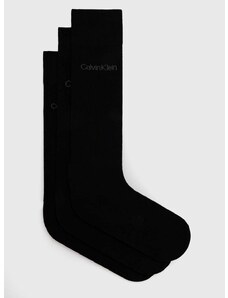 Čarape Calvin Klein 3-pack za muškarce, boja: crna, 701226674