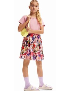 Dječja haljina Desigual boja: ružičasta, mini, širi se prema dolje