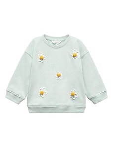 MANGO KIDS Sweater majica žuta / pastelno zelena / bijela