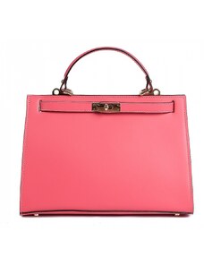 Luksuzna Talijanska torba od prave kože VERA ITALY "Permina", boja koraljni, 22x30cm