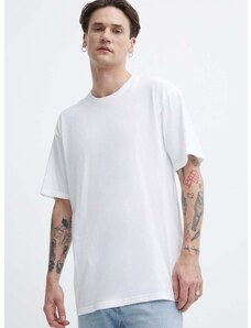 Pamučna majica Vans 3-pack za muškarce, boja: bijela, bez uzorka