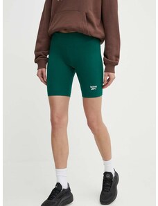 Kratke hlače Reebok Identity za žene, boja: zelena, bez uzorka, visoki struk, 100076030