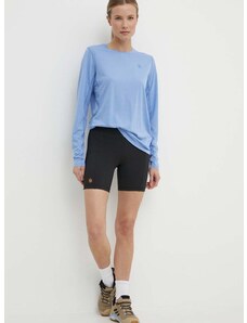 Sportske kratke hlače Fjallraven Abisko za žene, boja: crna, bez uzorka, visoki struk, F14200146