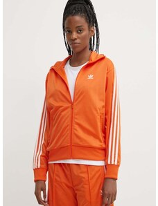 Dukserica adidas Originals za žene, boja: narančasta, s aplikacijom, IP0610