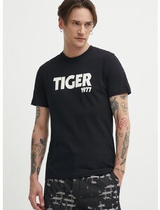 Pamučna majica Tiger Of Sweden Dillan za muškarce, boja: crna, s tiskom, T65617038