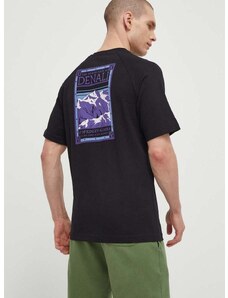 Pamučna majica The North Face za muškarce, boja: crna, s tiskom, NF0A87NUJK31