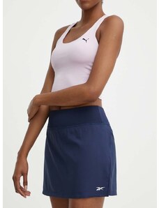 Sportska suknja Reebok Identity Training boja: tamno plava, mini, ravna, 100076311