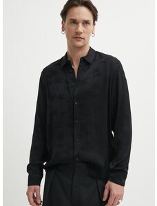 Košulja The Kooples za muškarce, boja: crna, regular, s klasičnim ovratnikom, HCCL28062K