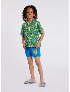 Dječja pamučna košulja Kenzo Kids boja: tirkizna