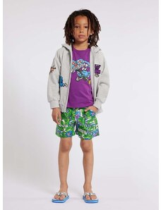 Dječje pamučne kratke hlače Kenzo Kids boja: tirkizna