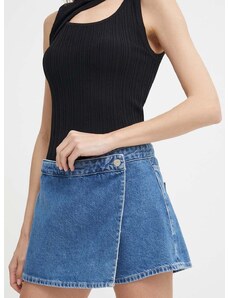 Traper kratke hlače Calvin Klein Jeans za žene, bez uzorka, visoki struk, J20J223300