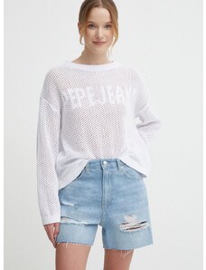 Pamučni pulover Pepe Jeans GISELE boja: bijela, lagani, PL702131