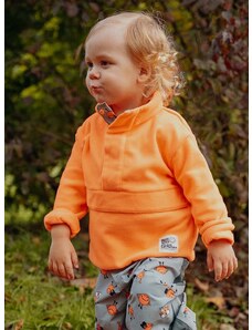 Dječja dukserica Jack Wolfskin SMILEYWORLD MIDLAYER boja: narančasta, bez uzorka