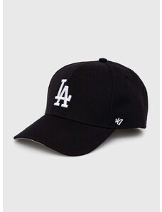 Kapa sa šiltom s dodatkom vune 47 brand MLB Los Angeles Dodgers boja: crna, s aplikacijom, BMVP12WBV