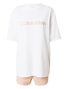 Calvin Klein Underwear Kratke hlače za spavanje bež / bijela