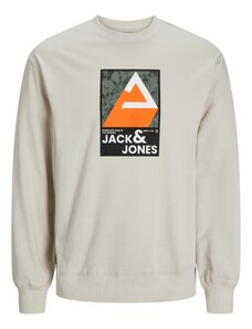 JACK & JONES Sweater majica bež / narančasta / crna / bijela