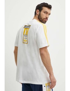 Pamučna majica adidas Originals za muškarce, boja: bijela, s aplikacijom, IU2360
