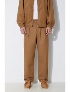 Pamučne hlače A.P.C. boja: smeđa, ravni kroj, COGXS-H08428