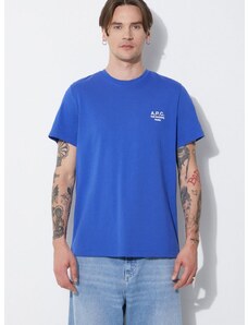 Pamučna majica A.P.C. t-shirt raymond za muškarce, s aplikacijom, COEZC-H26840