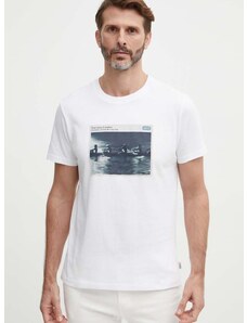 Pamučna majica Pepe Jeans CIEL za muškarce, boja: bijela, s tiskom, PM509372