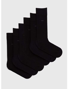 Čarape Calvin Klein 6-pack za muškarce, boja: crna, 701220505