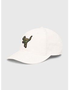 Pamučna kapa sa šiltom Coach boja: bež, s aplikacijom