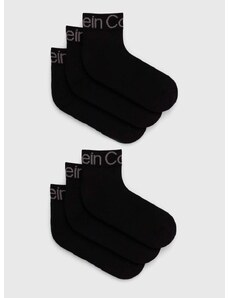 Čarape Calvin Klein 6-pack za muškarce, boja: crna, 701220503