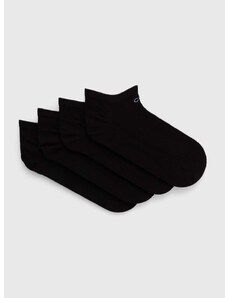 Čarape Calvin Klein 4-pack za žene, boja: crna, 701220513