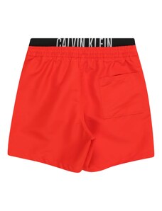 Calvin Klein Swimwear Kupaće hlače 'Intense Power' krvavo crvena / crna / bijela