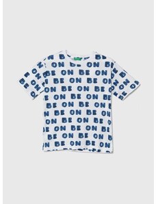 Dječja pamučna majica kratkih rukava United Colors of Benetton s uzorkom