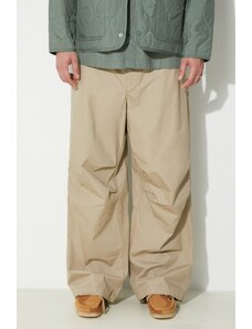 Pamučne hlače Engineered Garments Over Pant boja: bež, ravni kroj, OR343.ZT154