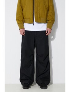 Pamučne hlače Engineered Garments Over Pant boja: crna, ravni kroj, OR343.ZT156