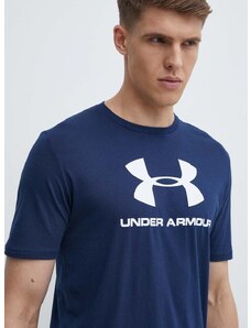 Majica kratkih rukava Under Armour za muškarce, boja: tamno plava, s tiskom, 1329590-100