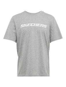 SKECHERS Tehnička sportska majica tamno plava / siva melange / crvena / bijela