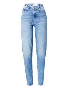 Calvin Klein Jeans Traperice 'MOM Jeans' svijetlobež / plavi traper / bijela